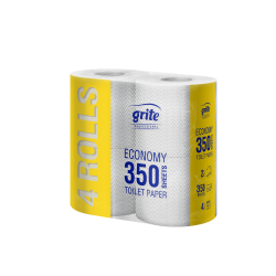 Tualetes papīrs Grite ECONOMY 350, 2-kārt., 4x14= 56gab, Ø11