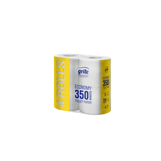 Tualetes papīrs Grite ECONOMY 350, 2-kārt., 4x14= 56gab, Ø11