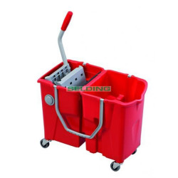 Spainis divdaļīgs ar nospiedēju IPC Dolly, sarkans, 2x15L