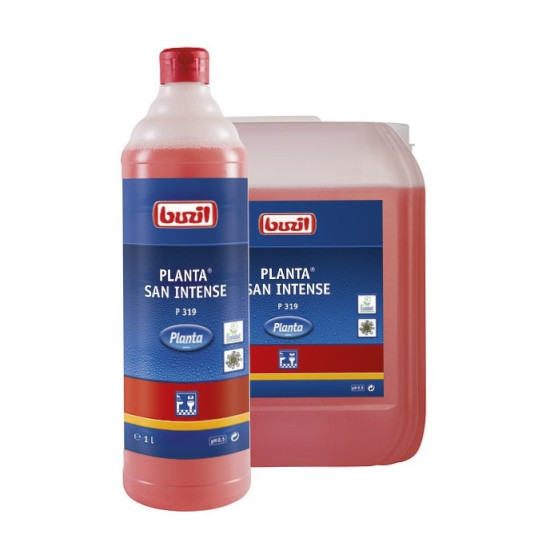Ekoloģiskais skābi saturšs tīrīšanas līdzeklis BUZIL P319 Planta San Intense, 1L (12)