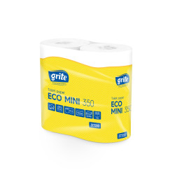 Tualetes papīrs Grite ECO MINI 350, 2-kārt., 4x14= 56gab, Ø11