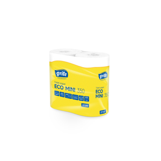 Tualetes papīrs Grite ECO MINI 350, 2-kārt., 4x14= 56gab, Ø11