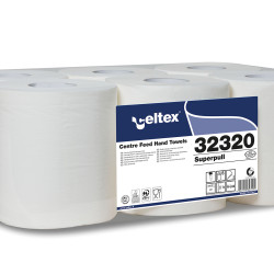 Roku dvieļi Celtex  SUPERPULL Maxi 160, balti, 2-kārt., 6gab, Ø20