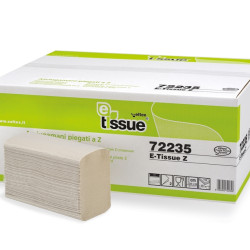 Roku salvetes CELTEX E-Tissue Z 20.5x24cm, gaiši brūnas, 2-kārt., 25x150gab (šaurās 8cm)
