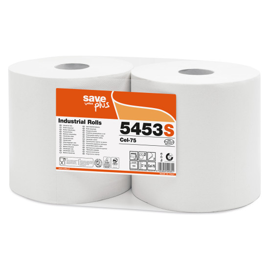 Industriālais papīrs SAVE Plus, balts, 2-kārt., 280m, 2gab