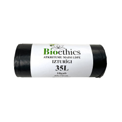 Мешки для мусора в рулоне BIOETHICS LDPE, черные, 35л/10шт/30мкр (0,22кг) (30)