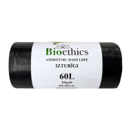Atkritumu maisi BIOETHICS LDPE, melni, 60L/10gab/30mkr (0,28kg) (20)