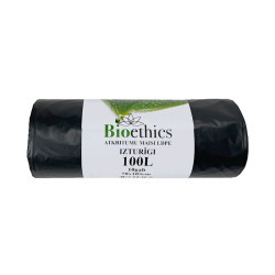 Atkritumu maisi BIOETHICS LDPE, melni, 100L/10gab/30mkr (0,41kg) (20)