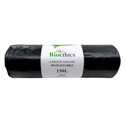 Atkritumu maisi BIOETHICS ĪPAŠI Izturīgi LDPE, melni, 150L/10gab/50mkr  (0,79kg)  (15)