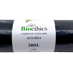 Atkritumu maisi BIOETHICS LDPE, melni, 300L/5gab/50mkr (0,75kg) (10)