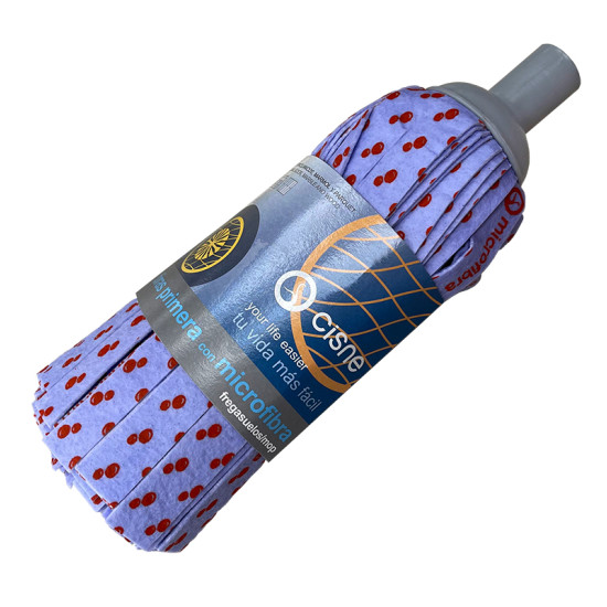 Mops sintētikas/mikrošķiedras ar lentēm CISNE, vītnes stiprinājums, violēts, 110g (25)