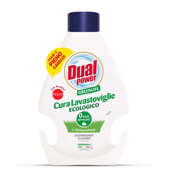 Экологичный очиститель для посудомоечных машин Dual Power GREENLIFE Cura Lavastoviglie, 250мл (12)