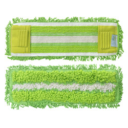 Mops PONGAL Micro Duo ar kabatām un atlokiem, zaļš/balts, 40cm (40)