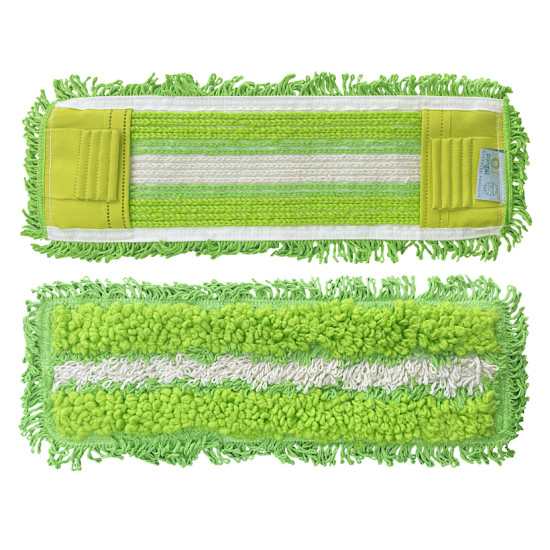 Mops PONGAL Micro Duo ar kabatām un atlokiem, zaļš/balts, 40cm (40)