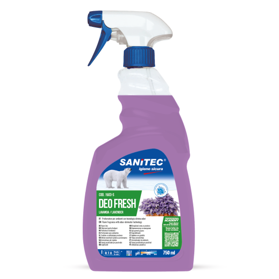 Gaisa atsvaidzinātājs ar smaku novēršanu Sanitec DEO FRESH Lavander, 750ml (6)