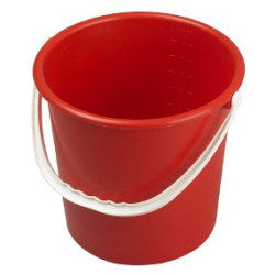 Spainis triecienizturīgas plastmasas HBC, apaļš, sarkans, 9L (10)