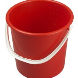 Spainis triecienizturīgas plastmasas HBC, apaļš, sarkans, 9L (10)