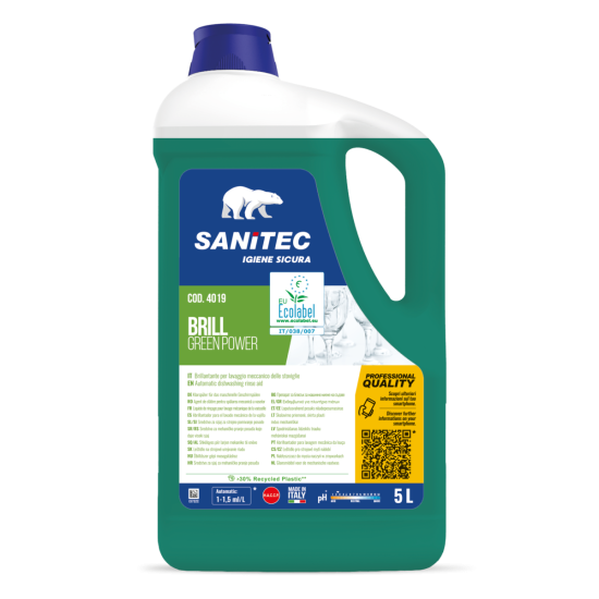 Экологическый oполаскиватель для посуды Sanitec BRILL Green Power, 5л (2)