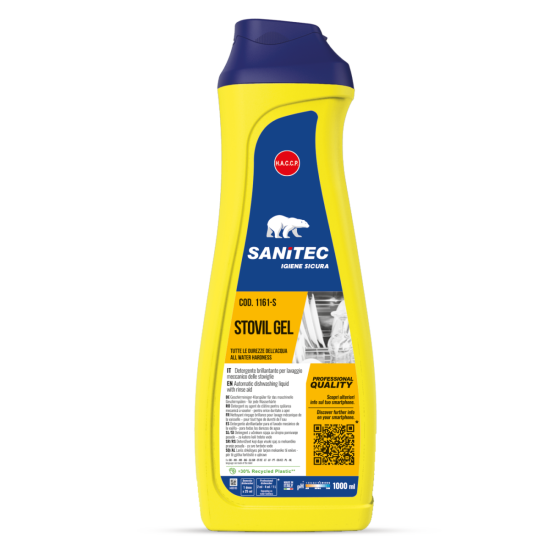Trauku mazgāšanas želeja automātiem Sanitec STOVIL GEL, 1L (6)