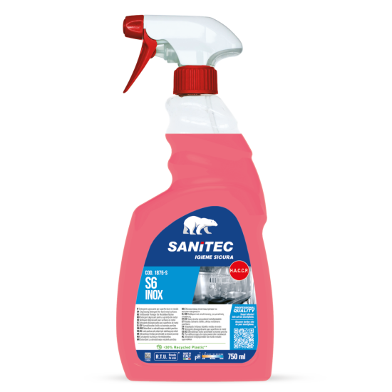 Очиститель нержавеющей стали Sanitec S6 INOX, 750мл (6)