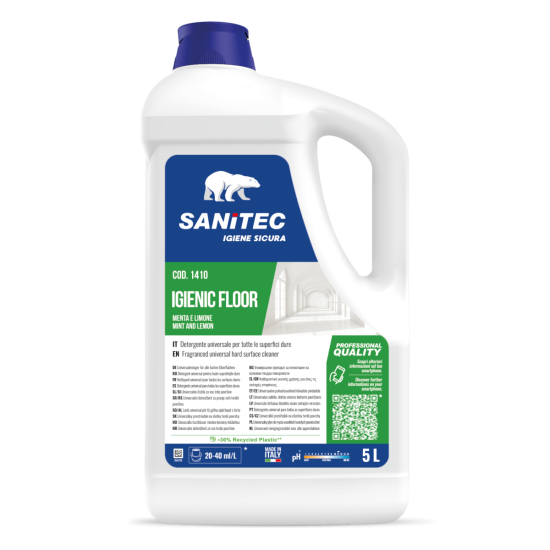 Универсальное моющее средство для полов Sanitec IGIENIC FLOOR Mint and Lemon, 5л (2)