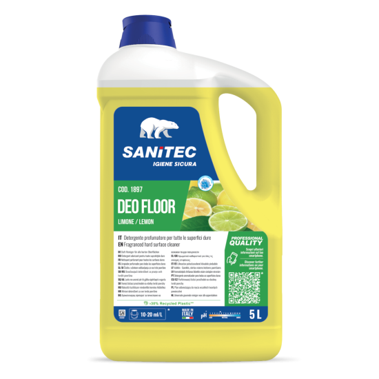 Универсальное моющее средство с нейтрализатором запаха Sanitec DEO FLOOR Lemon, 5л (2)