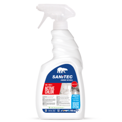 Universāls virsmu tīrīšanas līdzeklis ar hloru Sanitec ACTIVE CHLOR, 750ml (6)