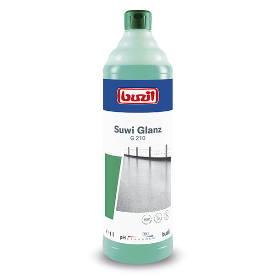 Grīdu tīrīšanas, kopšanas līdzeklis ar polimēriem un vasku BUZIL G210 Suwi Glanz, 1L (12)