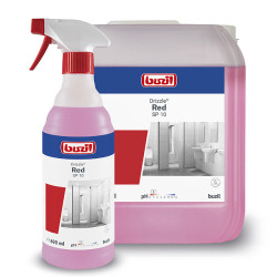 Vannas istabu tīrīšanas līdzeklis BUZIL SP10 Drizzle RED, 600ml (12)