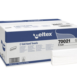 Roku salvetes CELTEX  C Lux 23x32cm, baltas, 2-kārt., 20x152gab (šaurās 9cm)