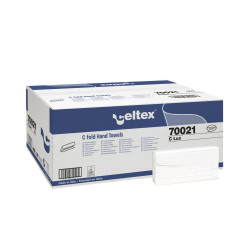 Roku salvetes CELTEX  C Lux 23x32cm, baltas, 2-kārt., 20x152gab (šaurās 9cm)