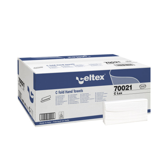 Roku salvetes CELTEX  C Lux 23x32cm, baltas, 2-kārt., 20x152gab (šaurās 9cm)