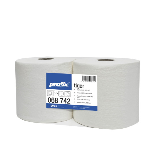 Industriālais papīra audums PROFIX TIGER DRC 80, balts, 350 loksnes, 2gab