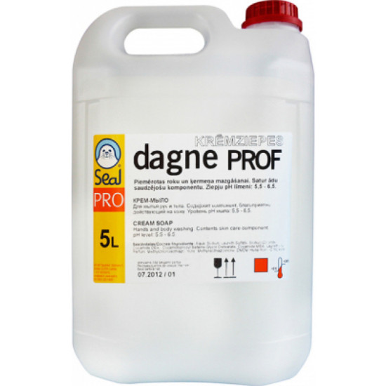 Šķidrās ziepes Seal Dagne Prof, krēmziepes, 5l