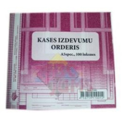 Kases izdevumu orderis A5V spec. ABC