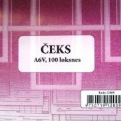 Čeks ABC A6 vienslāņu bez numura, 100 loksnes