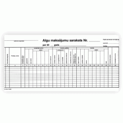 Algu maksājumu saraksts 1/2 A3 10 loksnes