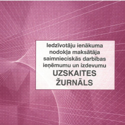 IIN nodokļa maksātāju saimnieciskās darbības ieņēmumu un izdevumu uzskaites žurnāls ABC A4, 48 lapas