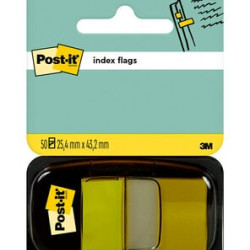 Indeksi Post-it, 25x43mm, 50gab/iep, dzelteni
