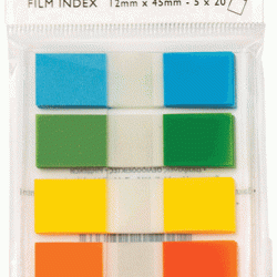*Indeksi-marķētāji Q-Connect 12x45mm, 5 krāsas