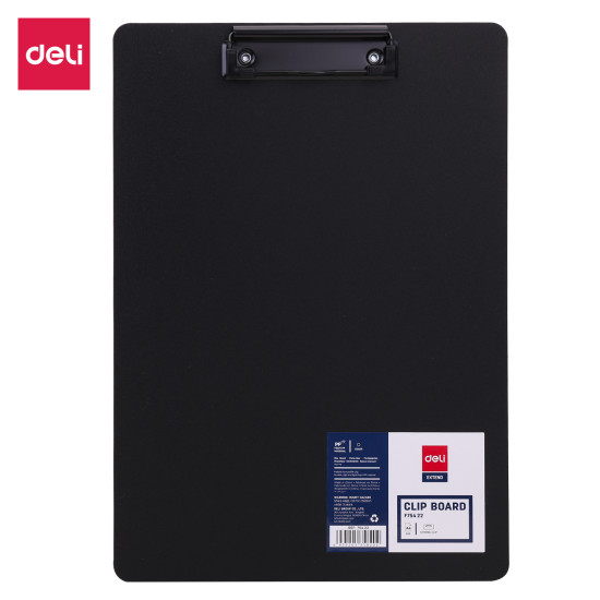 Клипборд DELI Extend, Black, Прочный Зажим