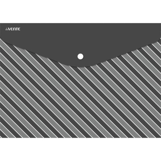 Папка-конверт deVENTE Grey Lines, Grey, с кнопкой.