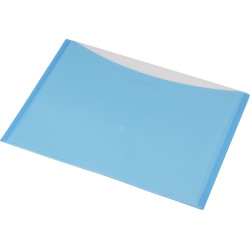 Mape-aploksne ar pogu Panta Plast A4, ar kabatu, zila/balta