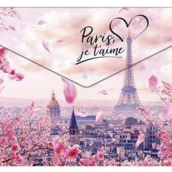 Mape aploksne ar pogu TAKE ME TO PARIS, A4
