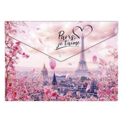 Папка-конверт TAKE ME TO PARIS, Застежка на кнопке