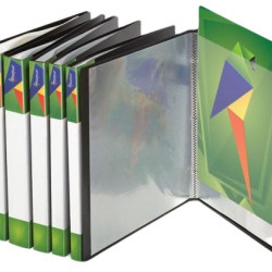 Mape ar 30 kabatām Forpus A4, plastikāta, melna