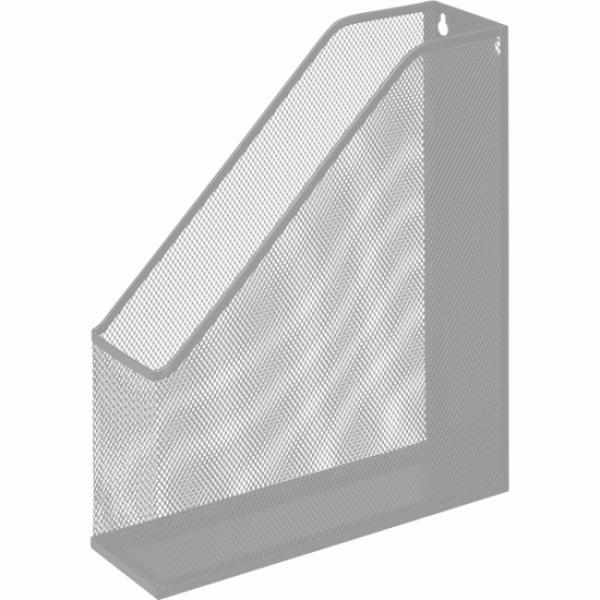 *Dokumentu bokss deVente, 7.5x25x31.8cm, vertikāls, metālisks, sudraba