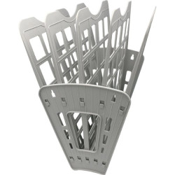 *Dokumentu bokss deVente Wing 24x21x30.5cm, 5 nodalījumi, plastmasas, pelēks