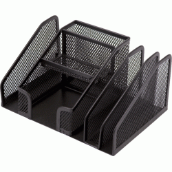 Galda organizators Q-connect, melns