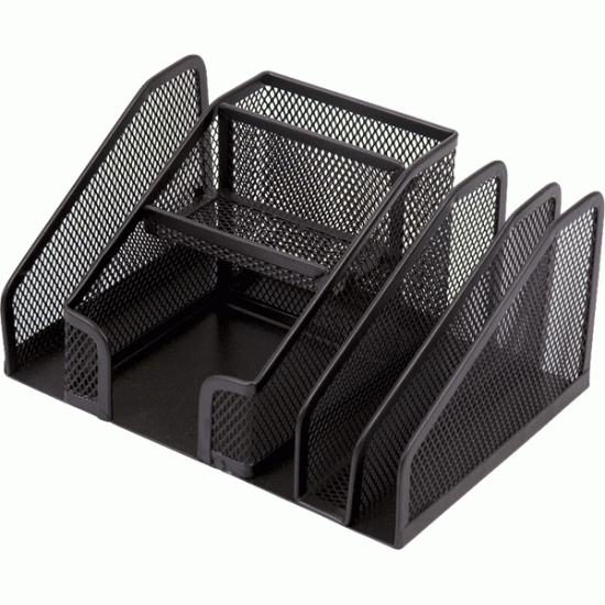 Galda organizators Q-connect, melns